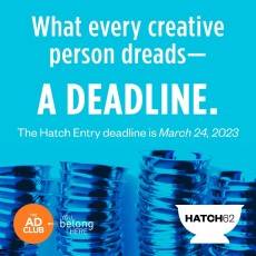 The deadline for the 62nd Hatch Awards is this Friday, March 24th! Check out our entry kit and submit your entries using the link in our bio. #Hatch62