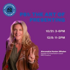 The Art of Presenting will have participants practice presentations, receive feedback, and learn mindset, mechanics, and storytelling techniques to become more engaging and persuasive presenters. Taught by presentation coach Alexandria Hunter-Whalen, the course offers 2 sessions, one on October 21 from 3 to 6 pm, and another on December 8 from 11:00 am to 2:00 pm. 
Sign up now!
#marketing #classes #theadclub #boston
