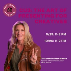 The Art of Presenting for Creatives is an engaging workshop that will help creative professionals articulate their ideas and give them the unique attention they deserve. 
Click on the link in the bio to sign up now for either of the sessions.
#marketing #classes #theadclub #boston