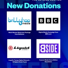 Brand New Items Added to The Ad Club Auction!

A few of our latest additions to the auction include package from Ballyhoo Media, BBC, Liquid Outdoor Media, and Boston Globe Media.

Bid now through October 2nd at adclubmedia.com!