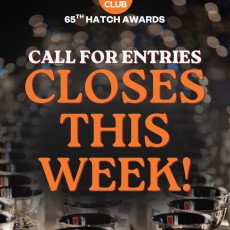 Hurry! The 65th Hatch Awards’ Call For Entries closes this week! Head to the link in our bio to submit your entry.